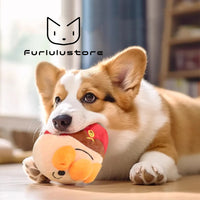 Interactive dog ball with soft plush and motor - Furlulustore